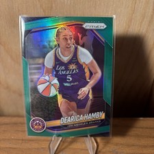 Dearica Hamby 2025 Panini Prizm Green Prizm Los Angeles Sparks WNBA Card