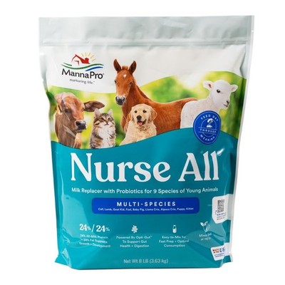 Manna Pro Nurse All Multi-Species Milk Replacer w/ Opti-Gut - 8lb Bag