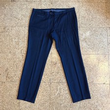 BOSS Hugo Boss Wilhelm Wool Dress Pants Men's 36R Navy Straight Flat Tailored