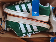adidas Men's Low Top Lace Up Suede Campus Trainers UK 7 Green/White New Box