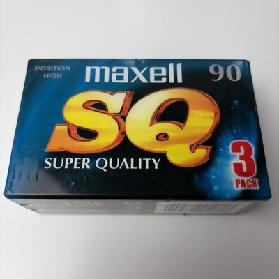 Maxell SQ90 High Position Audio Cassette - 3er Paket