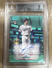 Topps Stadium Club Turquoise Autograph Roki Sasaki Rookie Dodgers 2025 /99 BGS9 