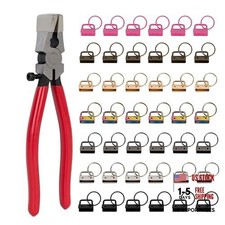 Key Fob Hardware Set, 42 PCS 1 Inch Keychain Hardware in 7 Colors with Running