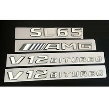 Mercedes Benz SL65 AMG V12 BITURBO Schriftzug Embleme Aufkleber Logo Badge Auto Mercedes Benz SL65 AMG V12 BITURBO Schriftzug Embleme Aufkleber Logo Badge Auto