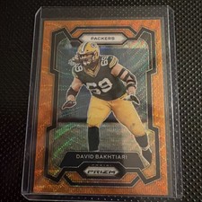 2023 Panini Prizm Football Orange Wave Prizm David Bakhtiari /60 Packers #108