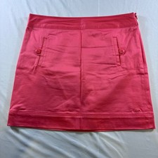Vineyard Vines Pink Chino Mini Skirt Womens 8 Sailboat Lining Stretch Cotton