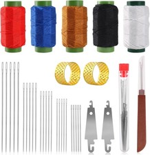 37Pcs Big Eye Steel Sewing Needles Kit, Stainless Steel Sewing Needles for Hand