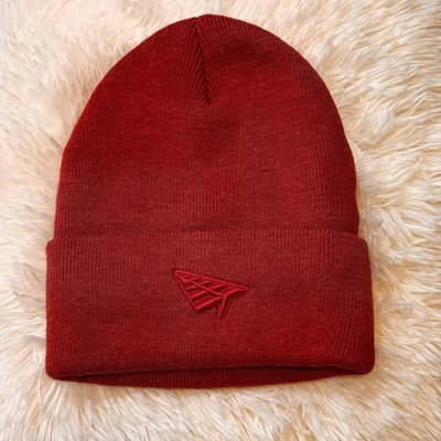 PAPER PLANES Heather Red Embroidered Logo Sample Prototype Beanie Rare Color
