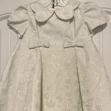 Abel  Lula Elegant White Dress with Silver Accents size 12M NWT