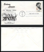 US FDC # 1446 8c Sidney Lanier  Unknown   1972, 9p8644