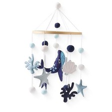 Baby Mobile Wind Chime Sea Creatures, Whale Mobile Wind Chime, Baby Blue Whale