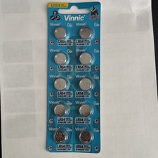 Vinnic LR44 1.5V Alkaline Batteries - Pack of 10