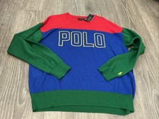 POLO Ralph Lauren Sweater Pullover Cotton Color Block Men  s Size: XL NWT