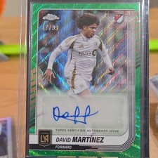 David Martínez 2025 Topps Chrome MLS Green MINI DIAMONDS Autograph LAFC /99 LAFC