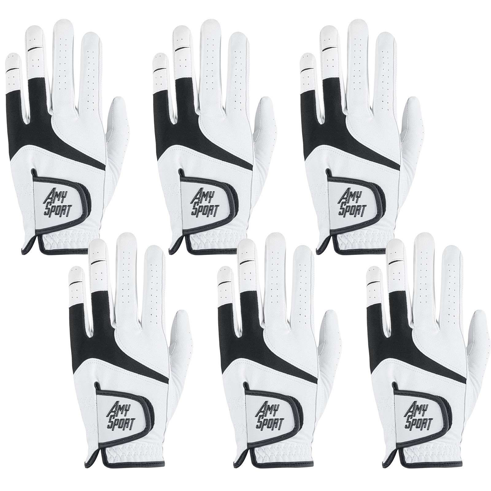 Golf Gloves Men Value 6 Pack All Weather Grip for Serious Performance Breathable
