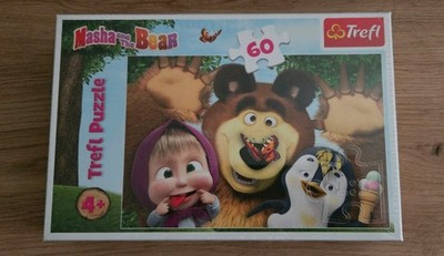 Trefl 17337 Masha and the Bear Kinderpuzzle Puzzle Spielzeug 60 Teile NEU OVP