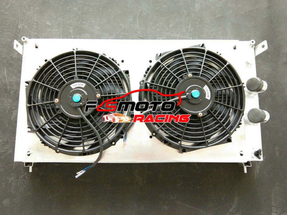 Radiator & Shroud & Fans For 1971-1989 Ferrari DeTomaso Pantera GT5 V8 351 5.8L