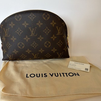 Louis Vuitton Cosmetic Pouch GM Brown Canvas Brand New