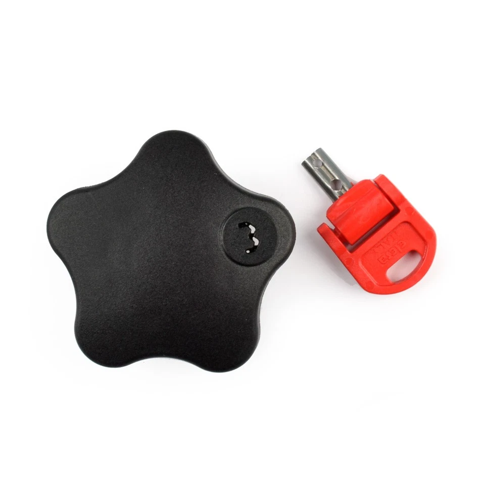 Diebstahlschutz Halterung Sandbleche M8 Sterngriffmutter abschließbar Schloss - Bild 2 von 4