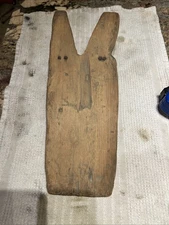 Primitive Hand Made Wood Boot Jack Antique 15.5” X 6”