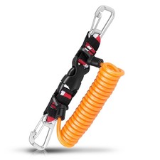 Scuba Retractable Lanyard, 316 Stainless Steel Double-Clips and Spiral Core A...