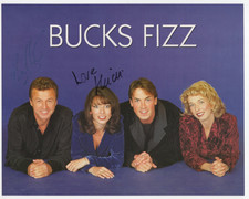 Bucks Fizz Signed 8 x 10 Photo by Bobby G & Nikki Winter / Autographed