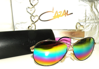 LUXURIOUS 1980 s VTG CAZAL MOD 728 W GERMANY POLARIZED SUNGLASSES BOX 74 AO RE
