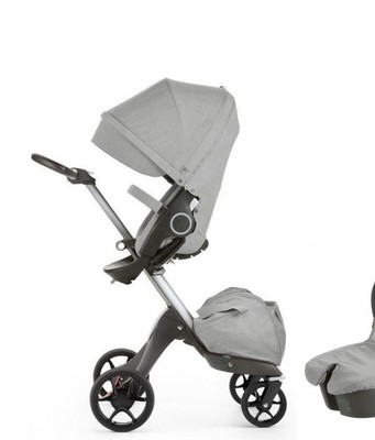 Stokke Xplory V5 Stroller Black / Gray Athleisure Model 493503
