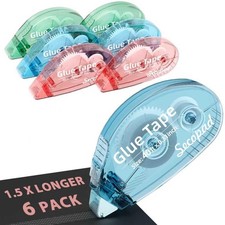 1.5X Longer Scrapbook Tape, 6 Pack Double Sided Tape Roller for Crafts, Adhes...