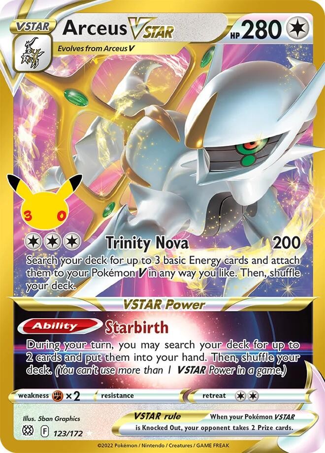 Arceus VSTAR 123/172 Classic Collection ME: 30th Celebration Classic Collection