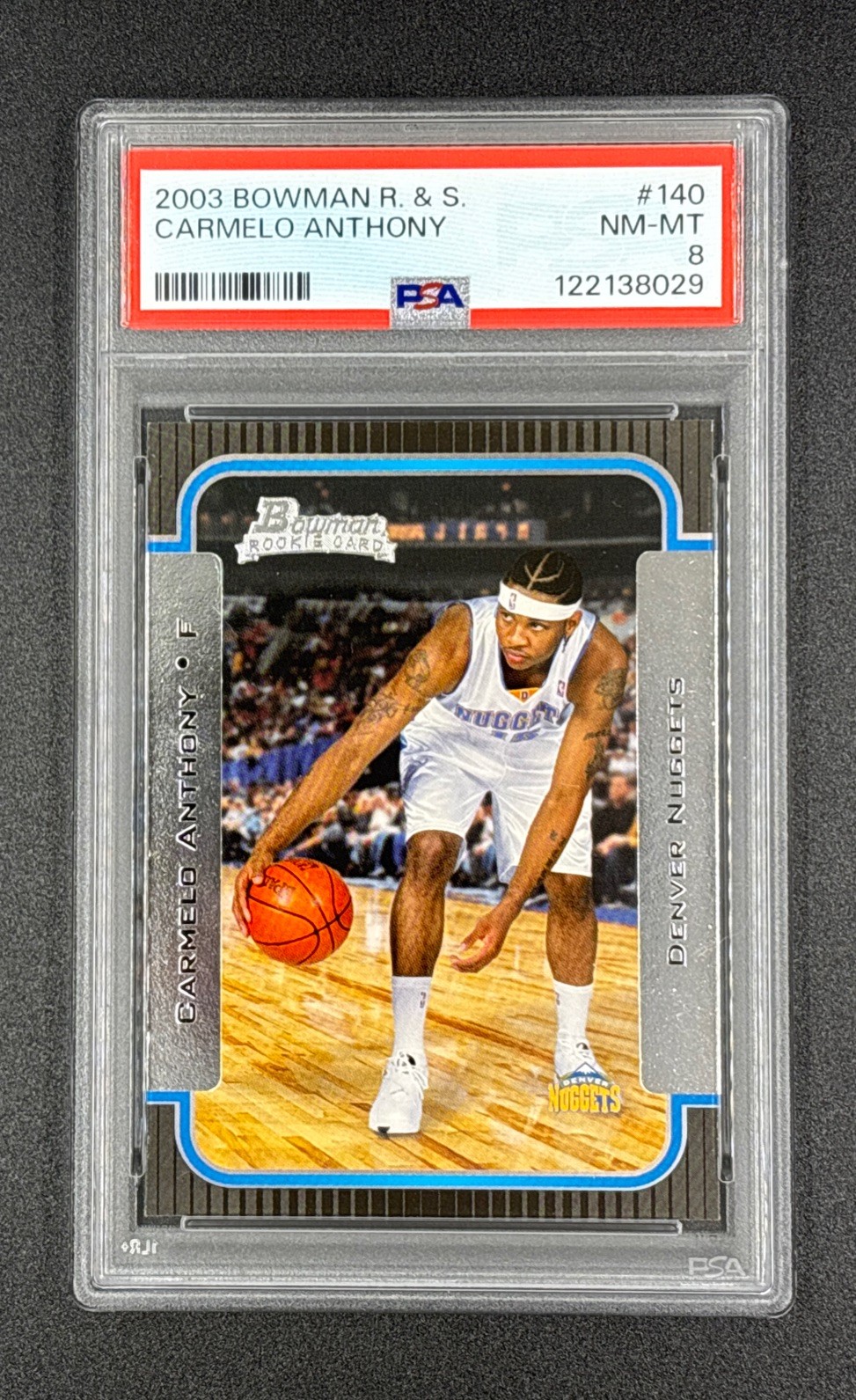 2003 Bowman R & S Carmelo Anthony ROOKIE 🔥 PSA 8 🔥