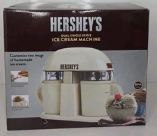 HERSHEY'S Dual Single Serve Ice Cream Machine IC13887 w/Serving Cups Brand New