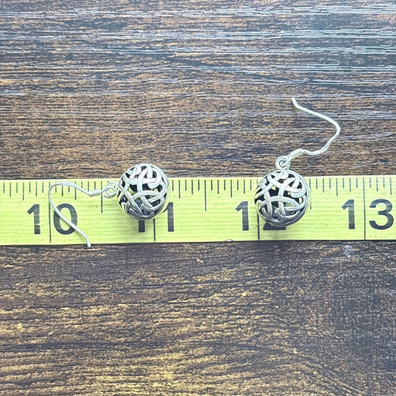 Sterling Silver 925 Interlocking Knot Design Ball… - image 7