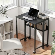 HOMCOM 63 cm Foldable Computer Desk on Wheels for Small Spaces Refurbished