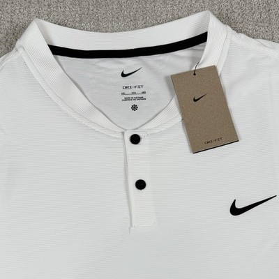 NWT Nike Tour Dri-Fit Men's 4XL White Blade Collar Golf Polo Shirt