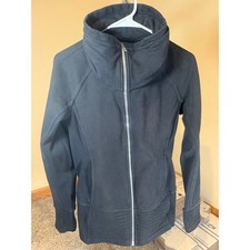 Lululemon Athletica Black Funnel Neck Full Zip Jacket Womens Size 6