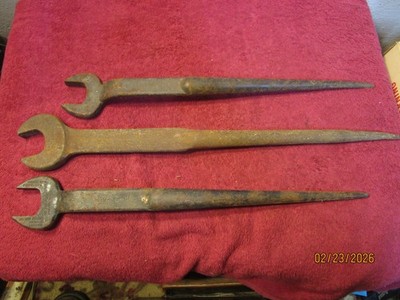 Lot of 3 Vintage Spud Wrenches Wrench Klein Co Williams Hand Tool