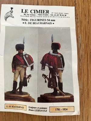 Marcel Riffet - Coiffe Du Génie Premier Empire - Figurine 54mm 1/12 - Plomb Et Tissu