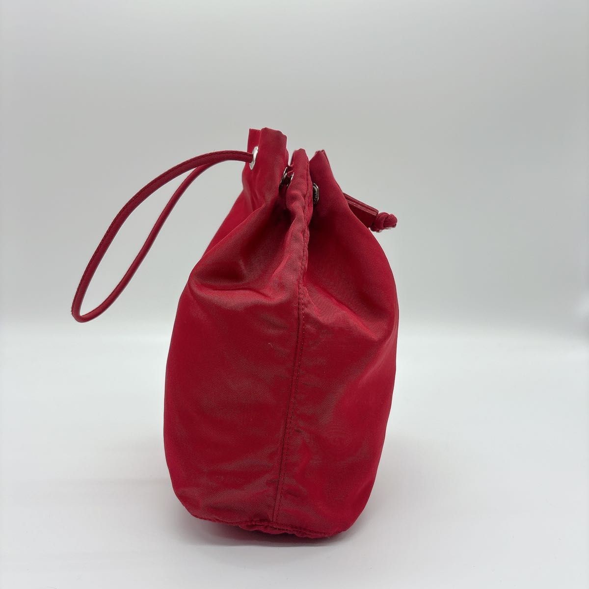 PRADA triangle logo drawstring bag pouch nylon re… - image 6