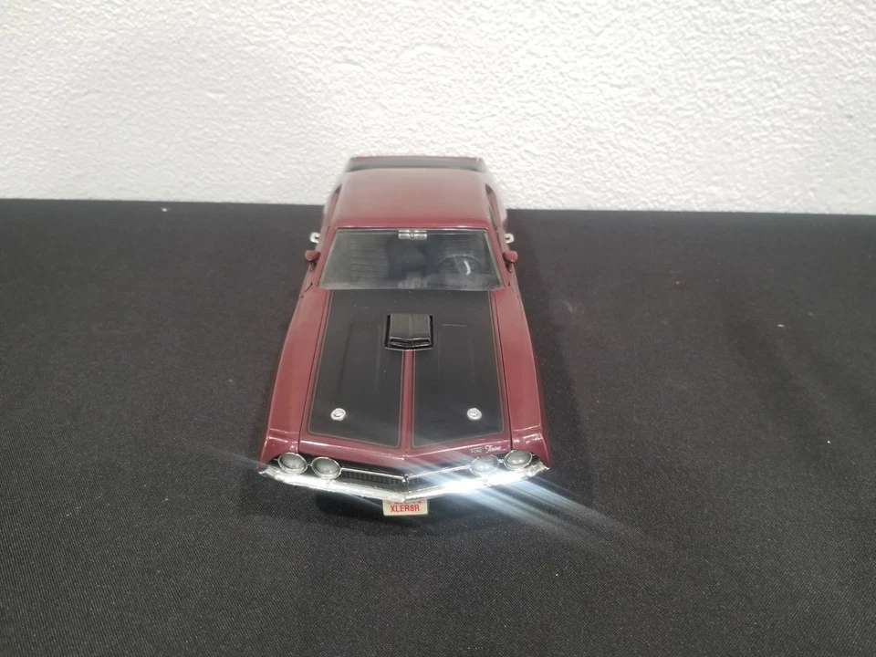 ERTL AMERICAN MUSCLE 1971 FORD TORINO COBRA JET 2 BURGUNDY 1:18 DIECAST W/ BOX! - Image 4 of 4