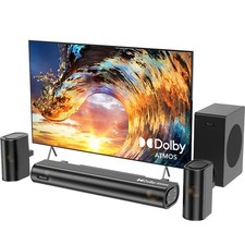 Hiwill 4.1ch Sound Bar with Dolby Atmos, 300W Sound Bar for Smart TV with Sub...