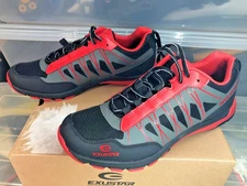 New Exustar size 43 Urban MTB Shoes E-SM825-RD in box SPD Compatible Red Black