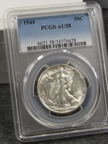 1944 P Walking Liberty half dollar PCGS AU 58 (76628)