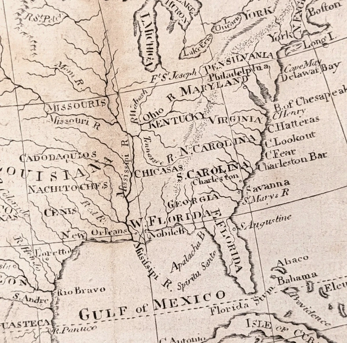 New Orleans Louisiana Antique Original Antique North American Maps