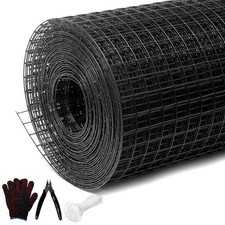 Black Hardware Cloth 1/2inx24inx100ft, Chicken Wire Fencing, 19Gauge, Vinyl P... 0.83 per foot