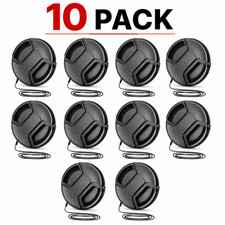  10 Pcs 49mm Snap-On Lens Cap for Canon Nikon Sony Pentax Fujifilm Lense