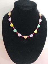 Betsey Johnson Caramelo Corazones Collar Día de San Valentín Conversación Corazones