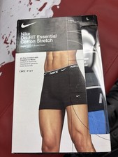 Nike Dri-FIT Essential Cotton Stretch Men's Size Large Boxer Briefs 3 Pack New