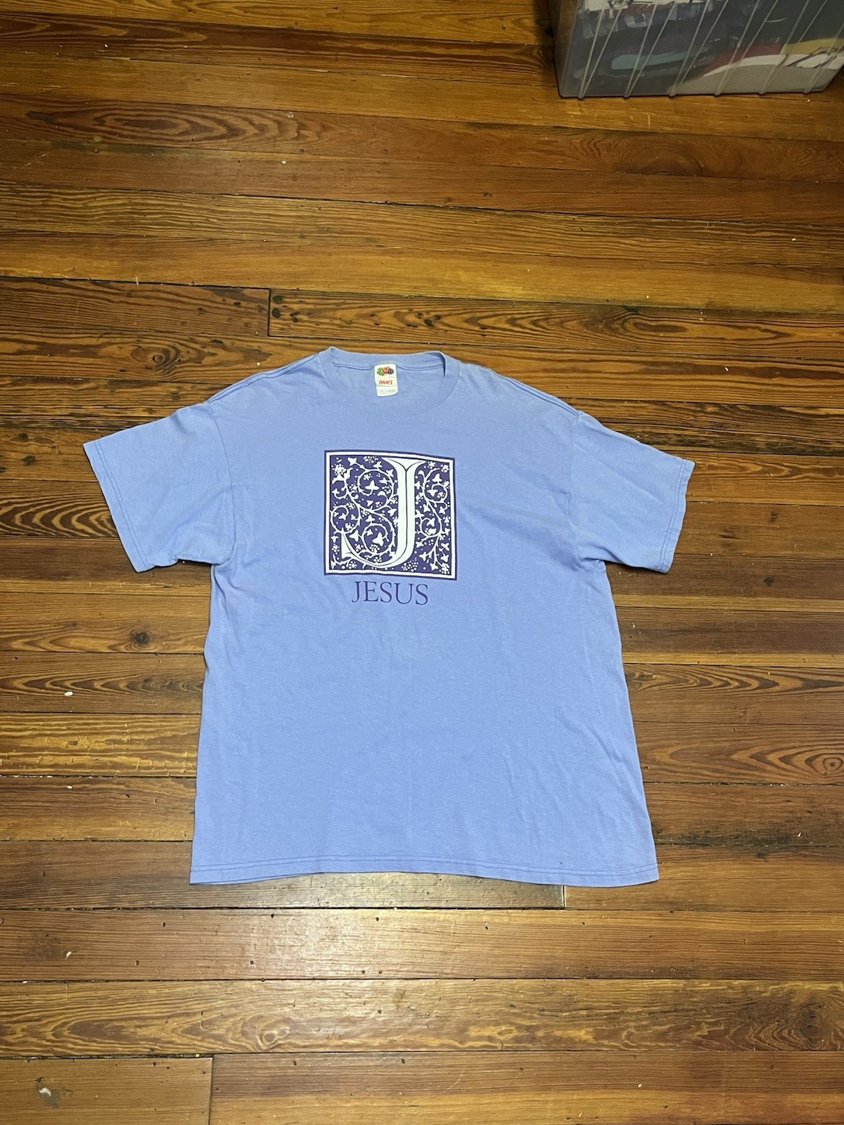 Y2K Jesus Shirt Sz XL Purple Tee