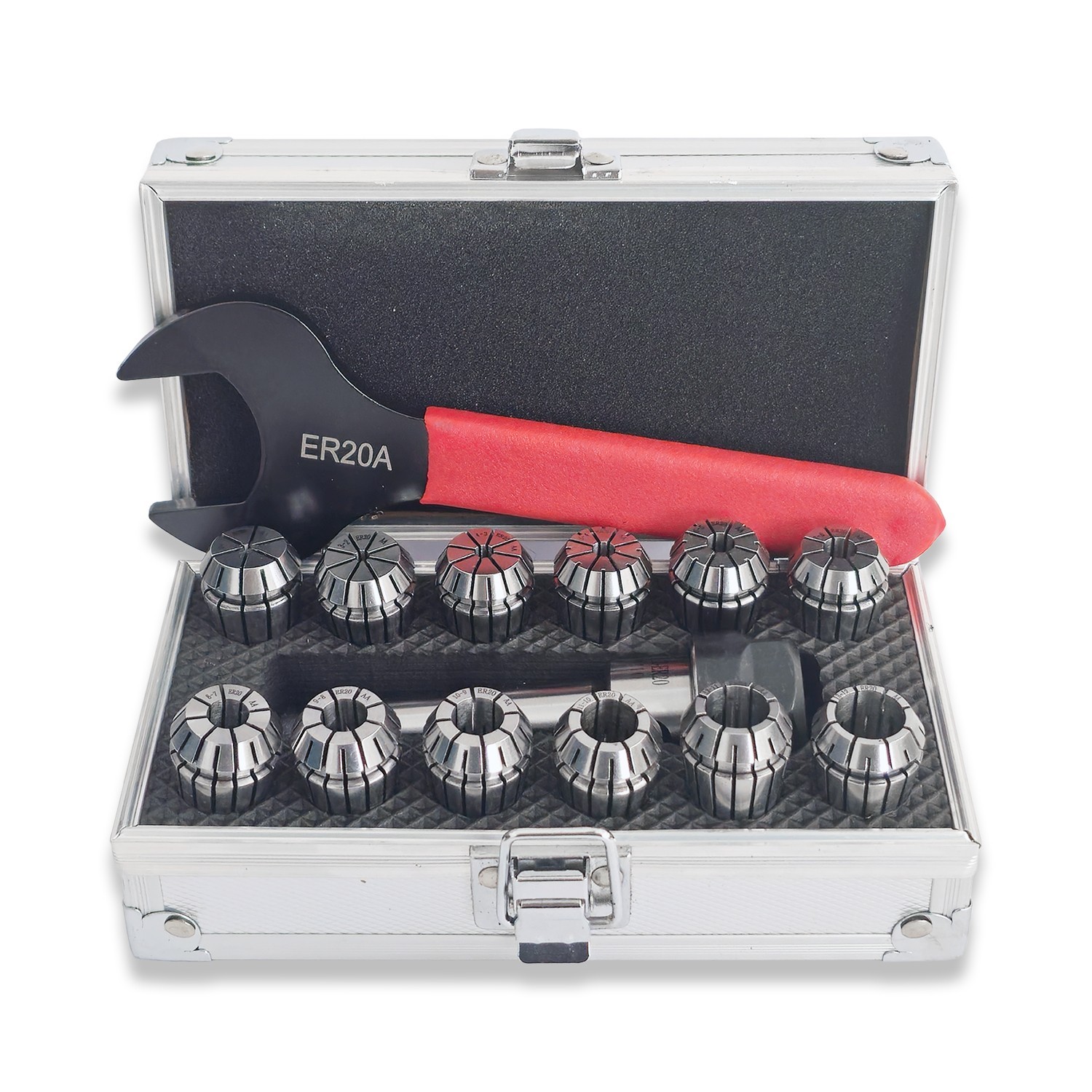 2MT ER20 COLLET CHUCK WITH 12PC COLLET SET 1-13MM IN ONE BOX WITH ER20 SPANNER